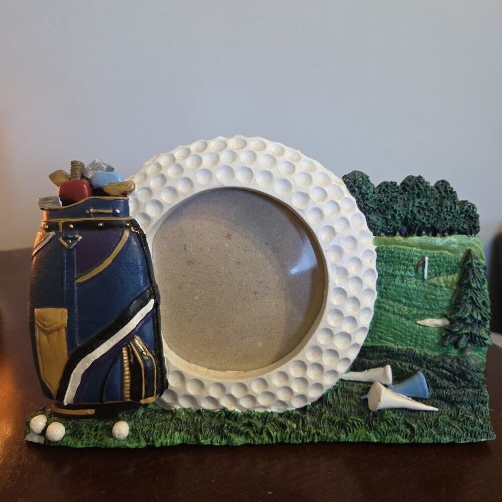 Golf Ball 3D 3.5 x 3.5 Picture Photo Frame by Golf Gifts & Gallery Vintage